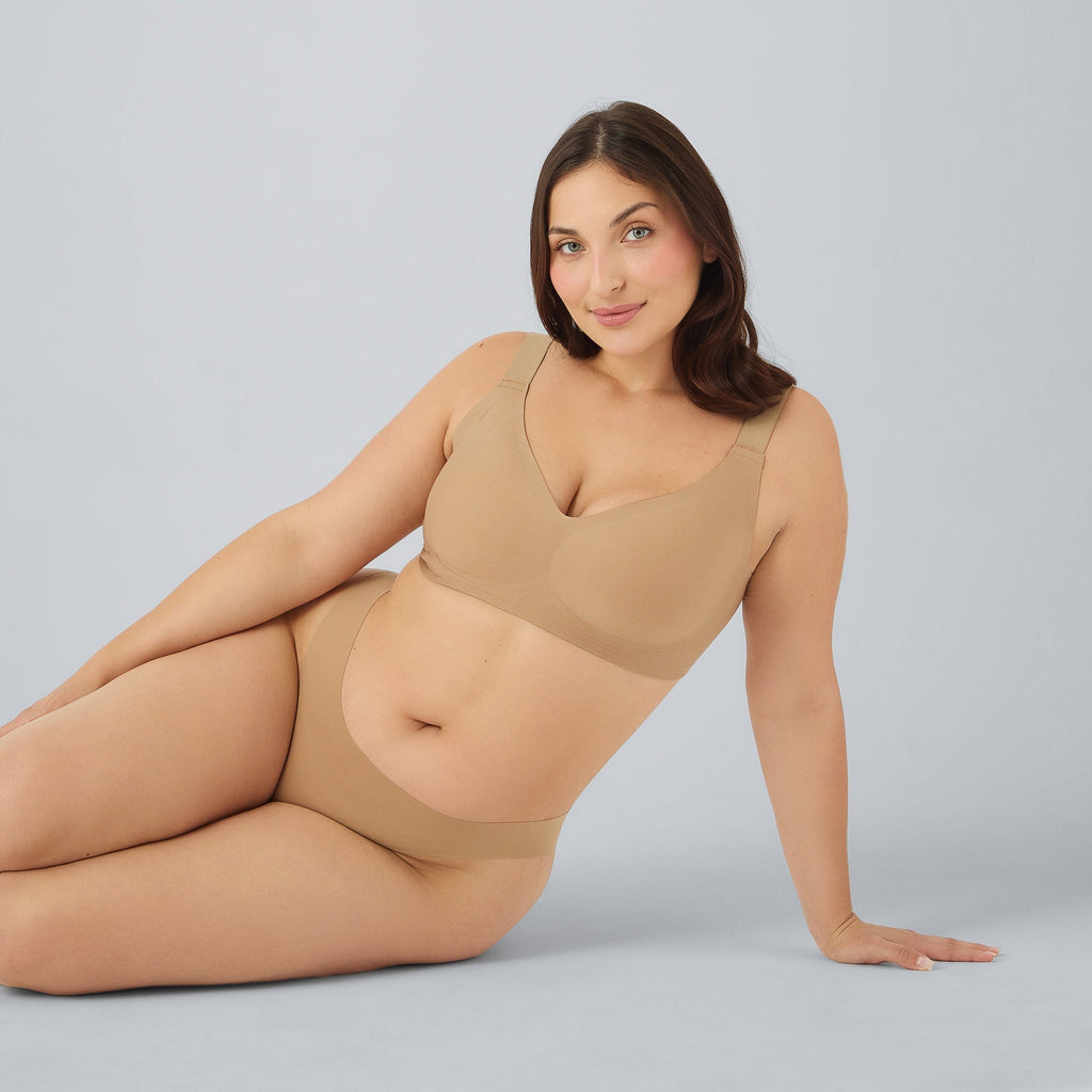 Soutien-gorge Confort Plus NAVEA, coloris beige — à plat