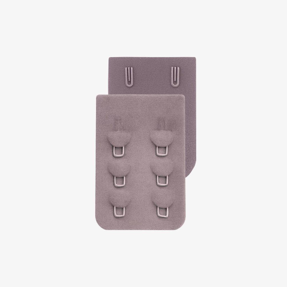 Rallonge de soutien-gorge NAVEA, coloris gris — les deux faces, agrafes et œillets