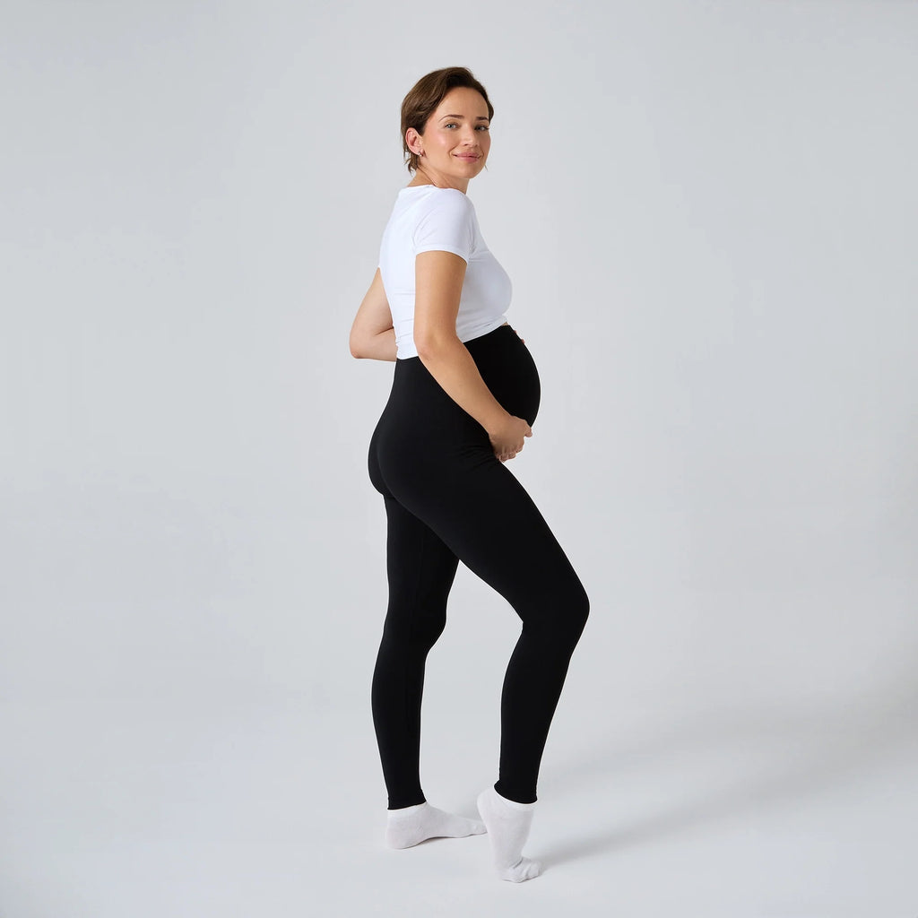 Legging de Grossesse NAVEA, coloris noir — porté